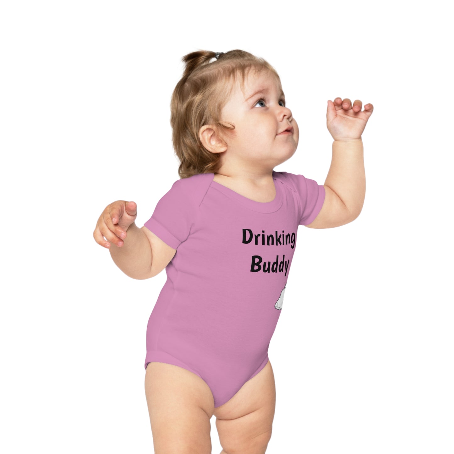 Baby Bodysuit - Combed Cotton - DRINKING BUDDY