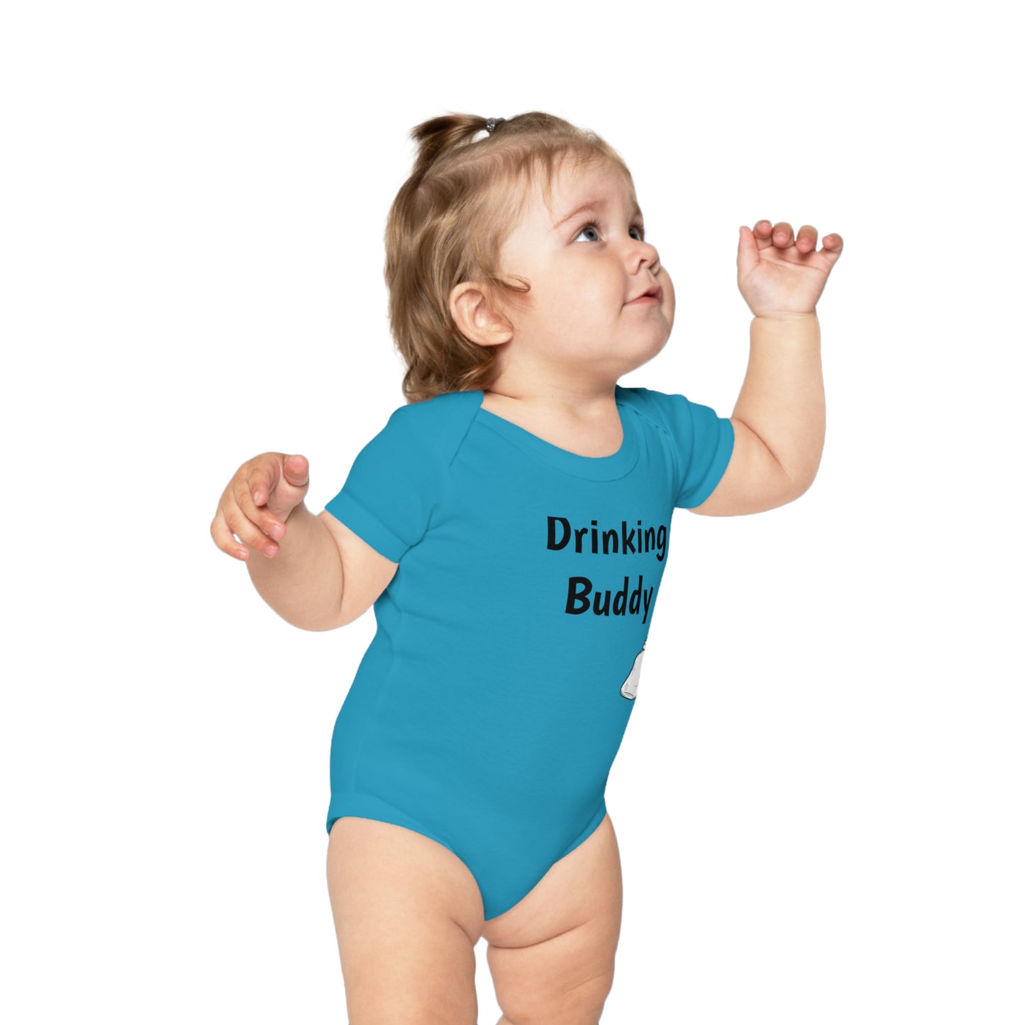 Baby Bodysuit - Combed Cotton - DRINKING BUDDY