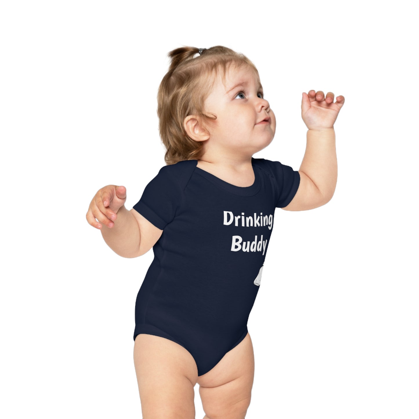 Baby Bodysuit - Combed Cotton - DRINKING BUDDY