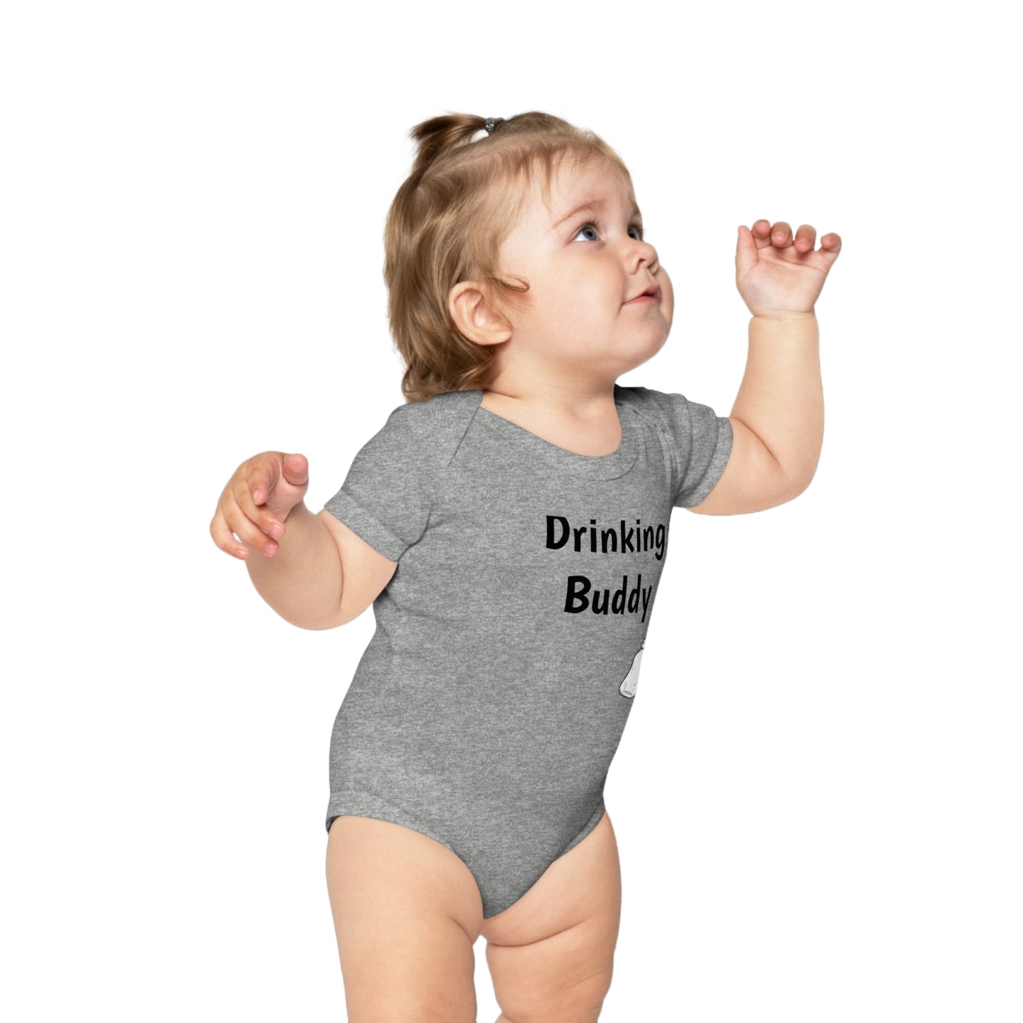 Baby Bodysuit - Combed Cotton - DRINKING BUDDY