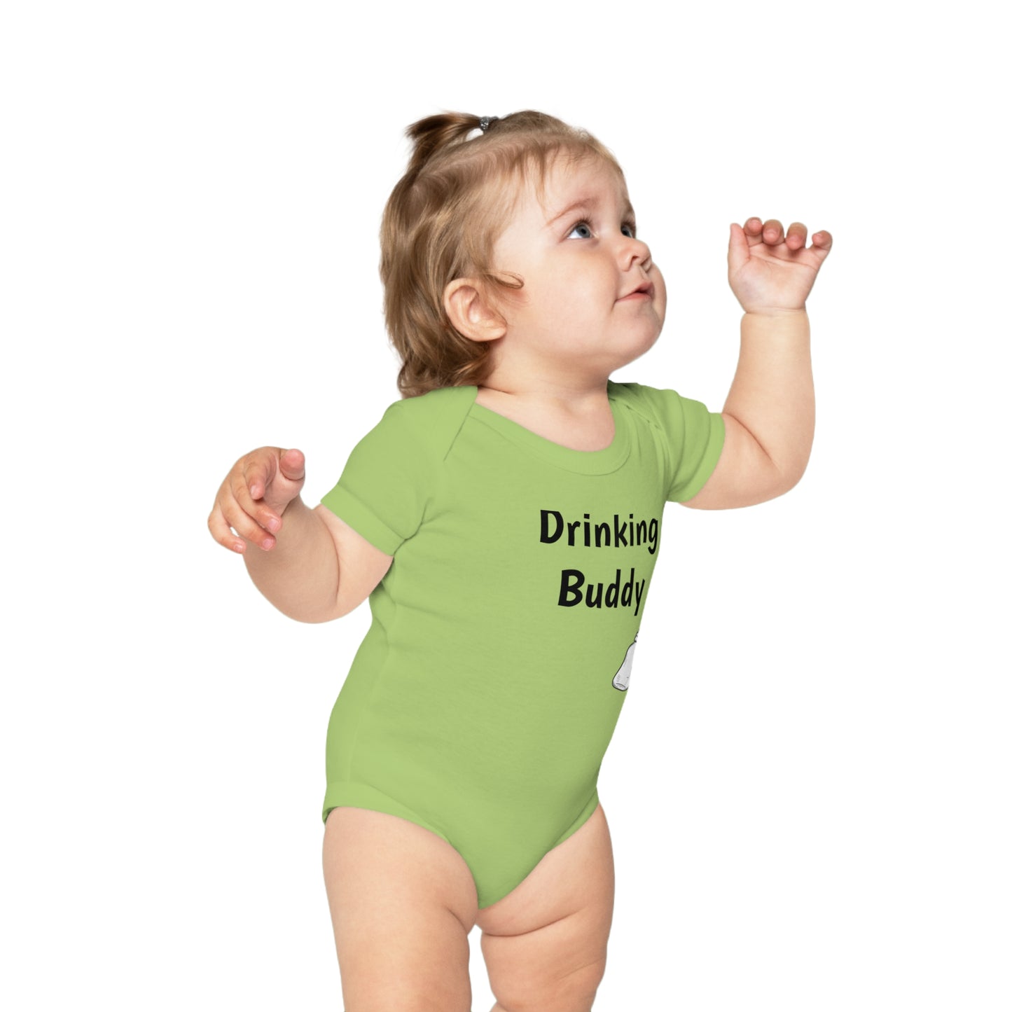 Baby Bodysuit - Combed Cotton - DRINKING BUDDY
