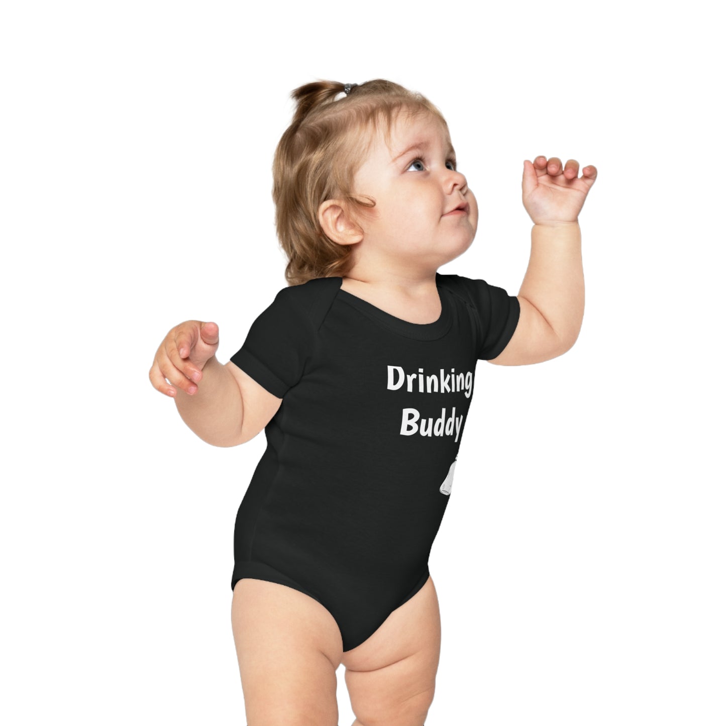 Baby Bodysuit - Combed Cotton - DRINKING BUDDY