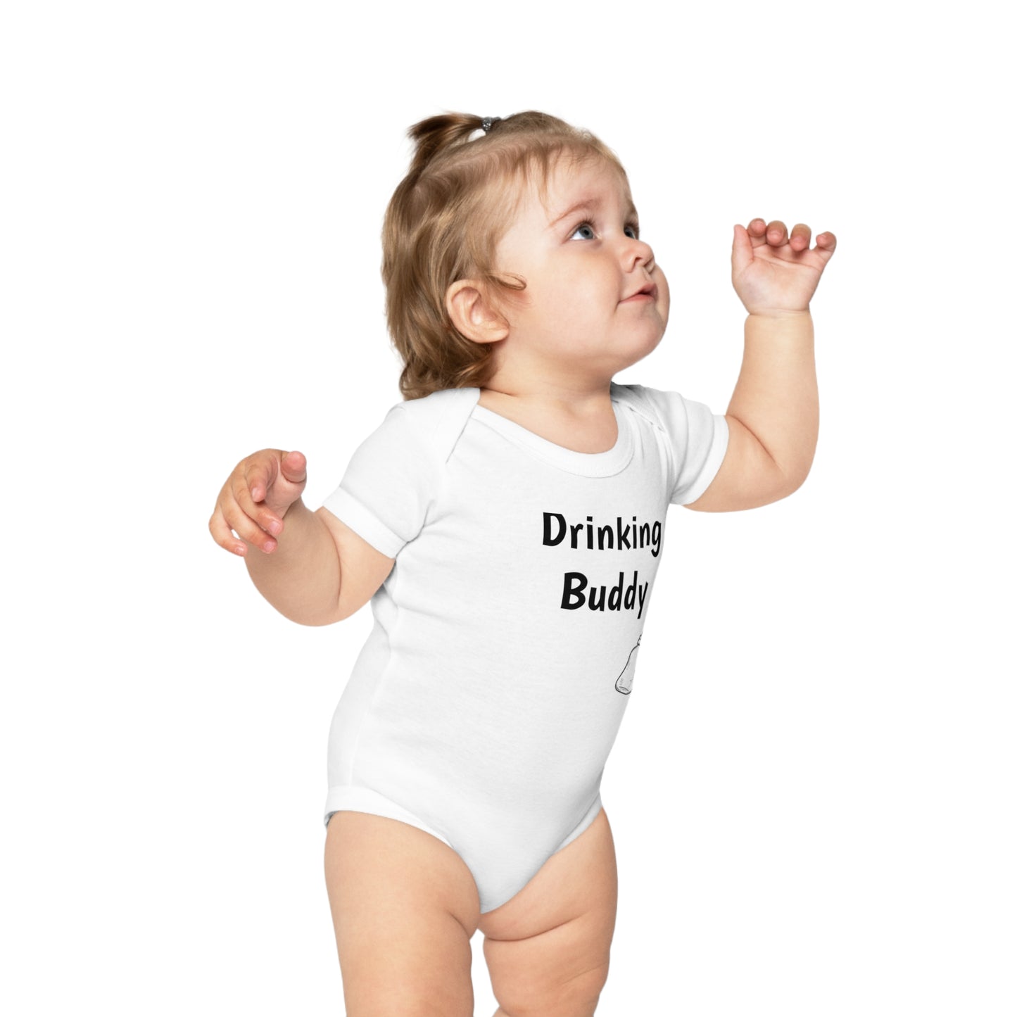 Baby Bodysuit - Combed Cotton - DRINKING BUDDY