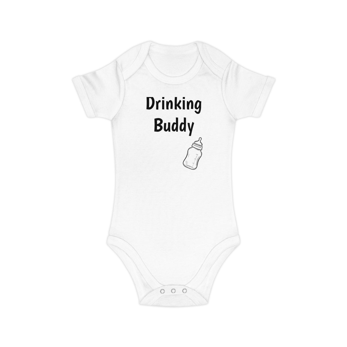 Baby Bodysuit - Combed Cotton - DRINKING BUDDY