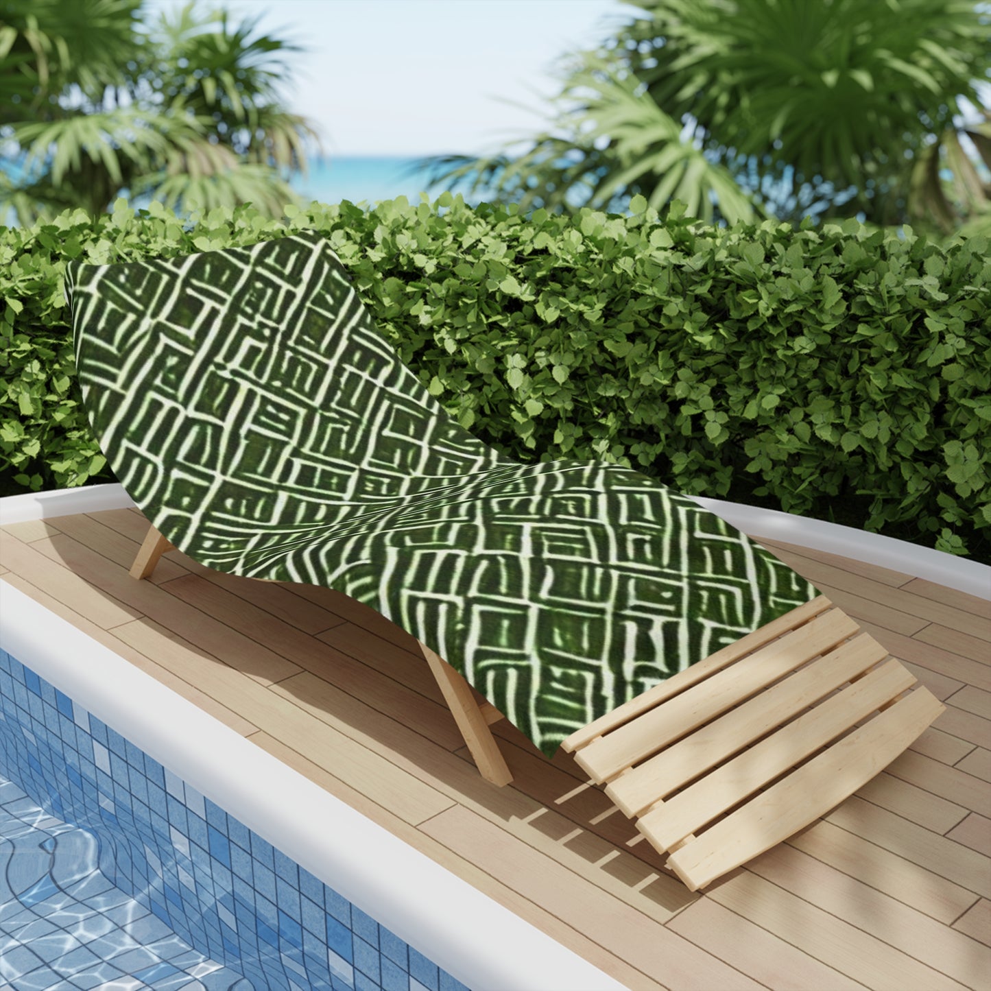 Beach Towel - GREEN WICKER