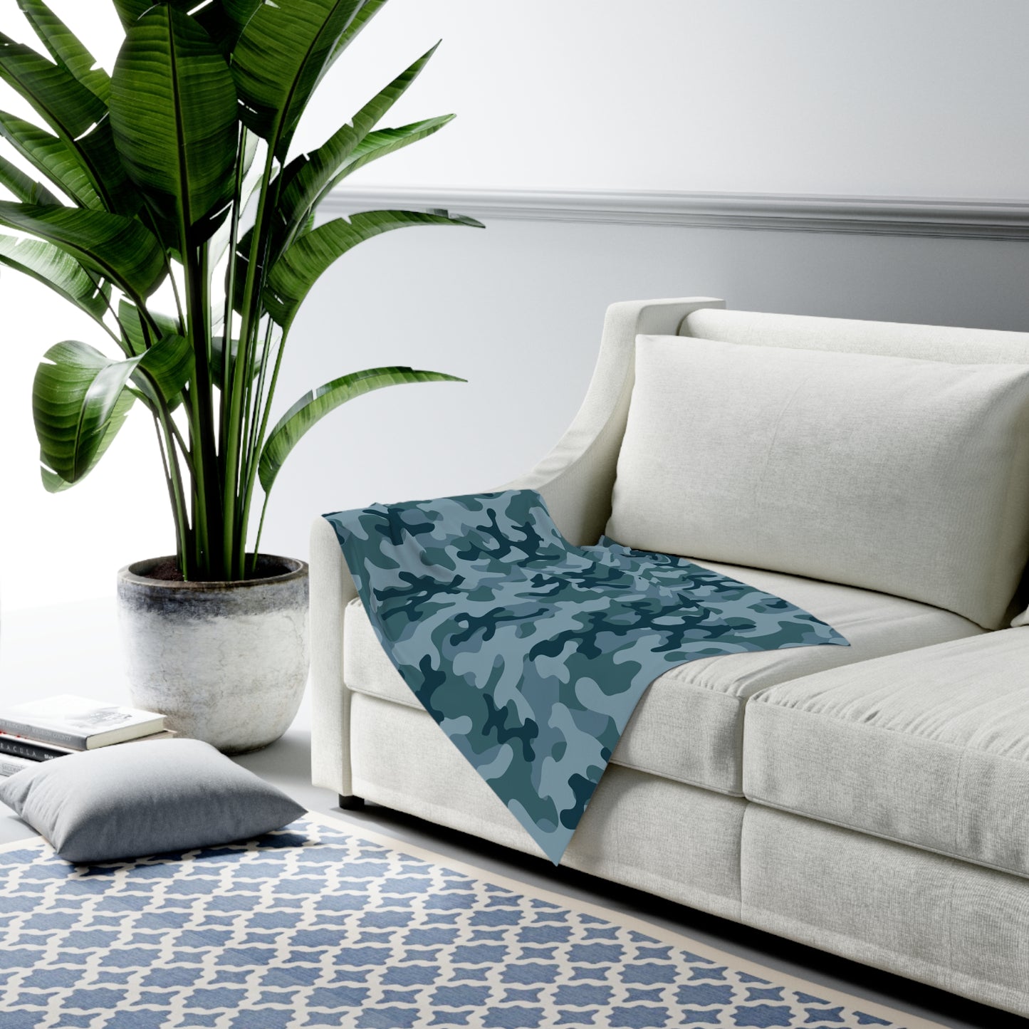 Baby Swaddle Blanket - BLUE CAMO