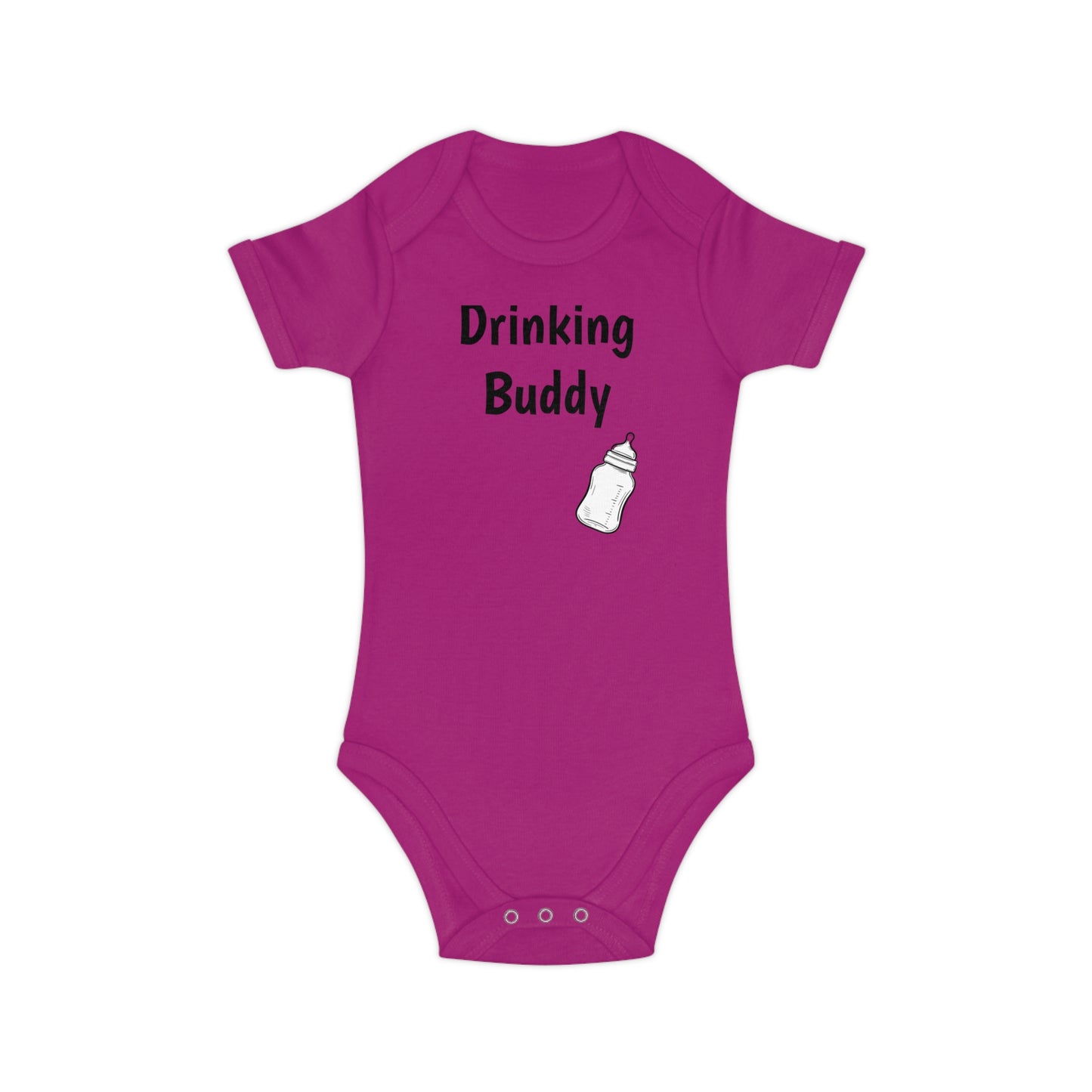 Baby Bodysuit - Combed Cotton - DRINKING BUDDY