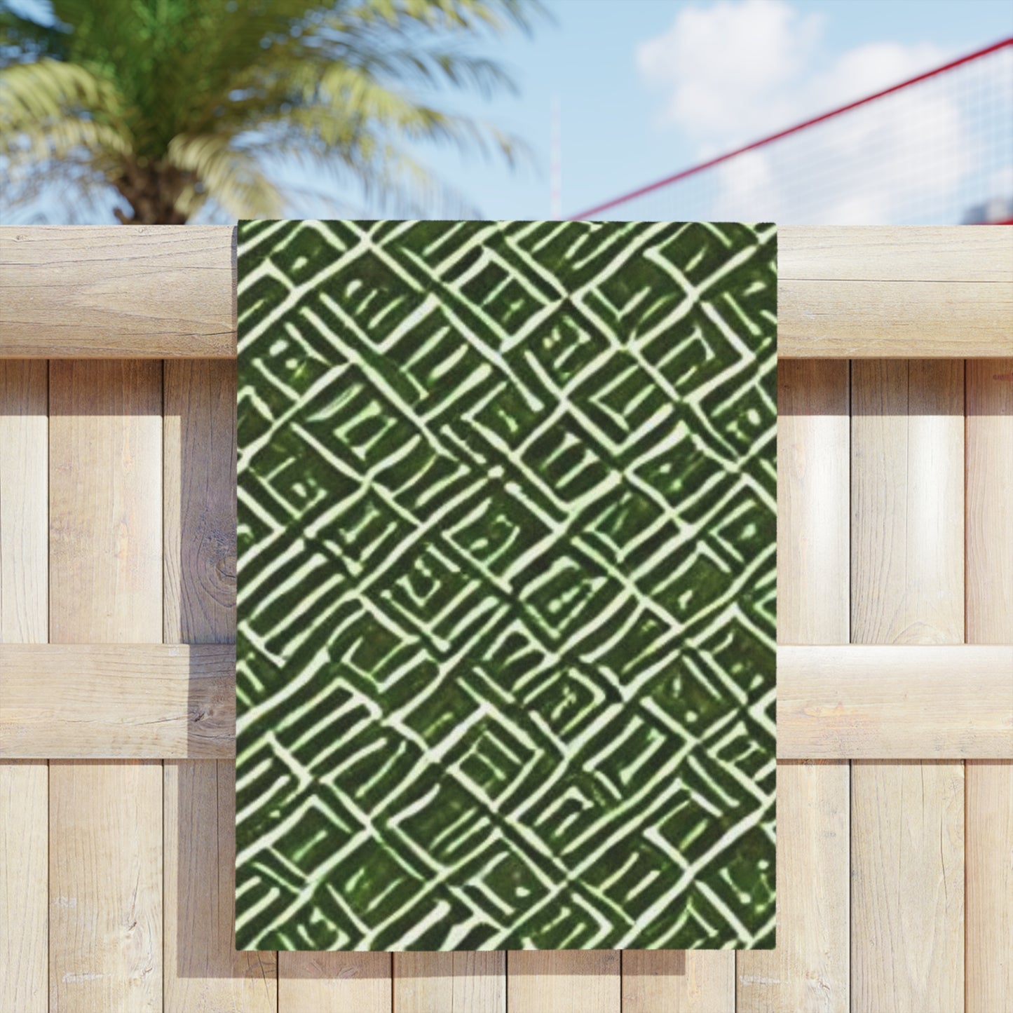 Beach Towel - GREEN WICKER