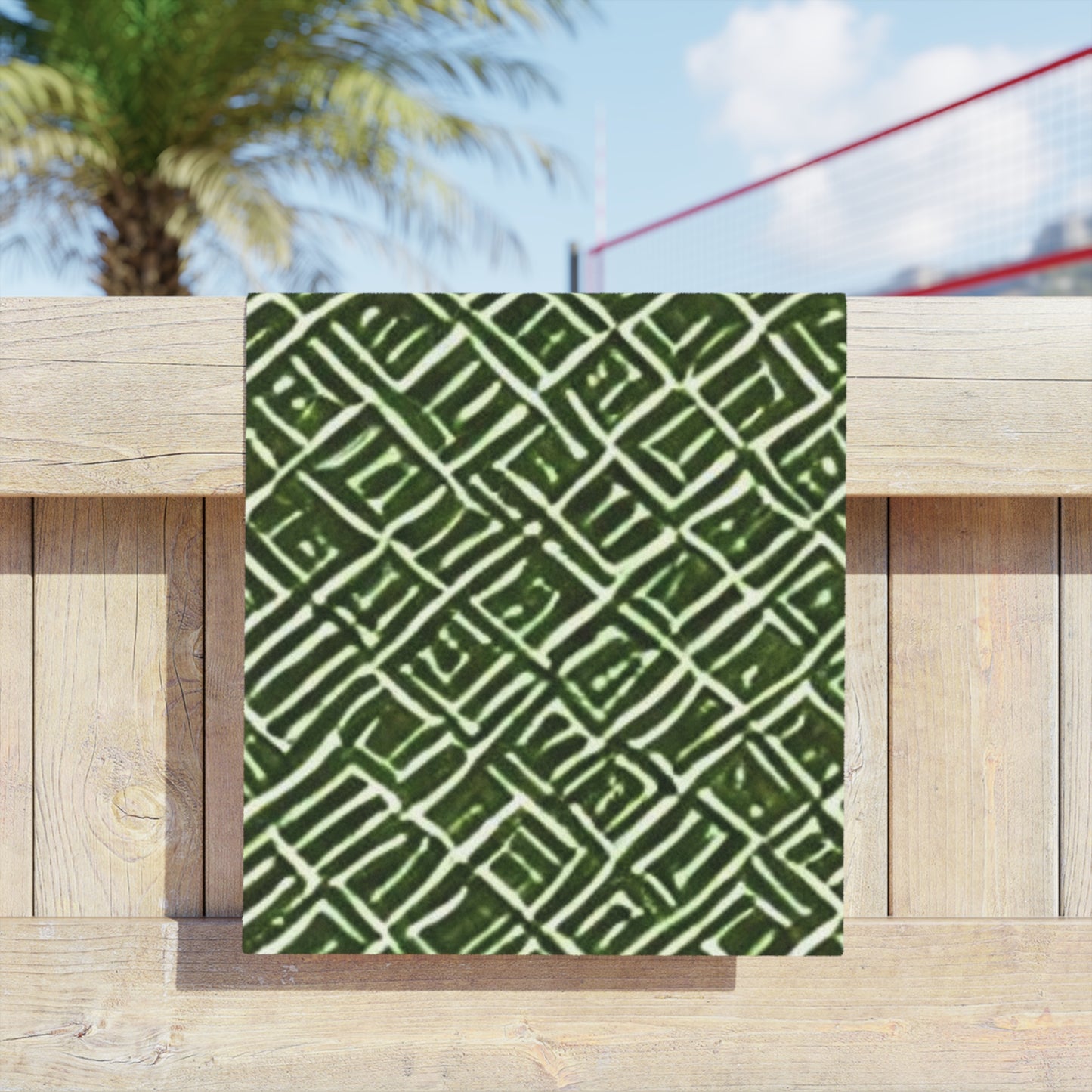 Beach Towel - GREEN WICKER