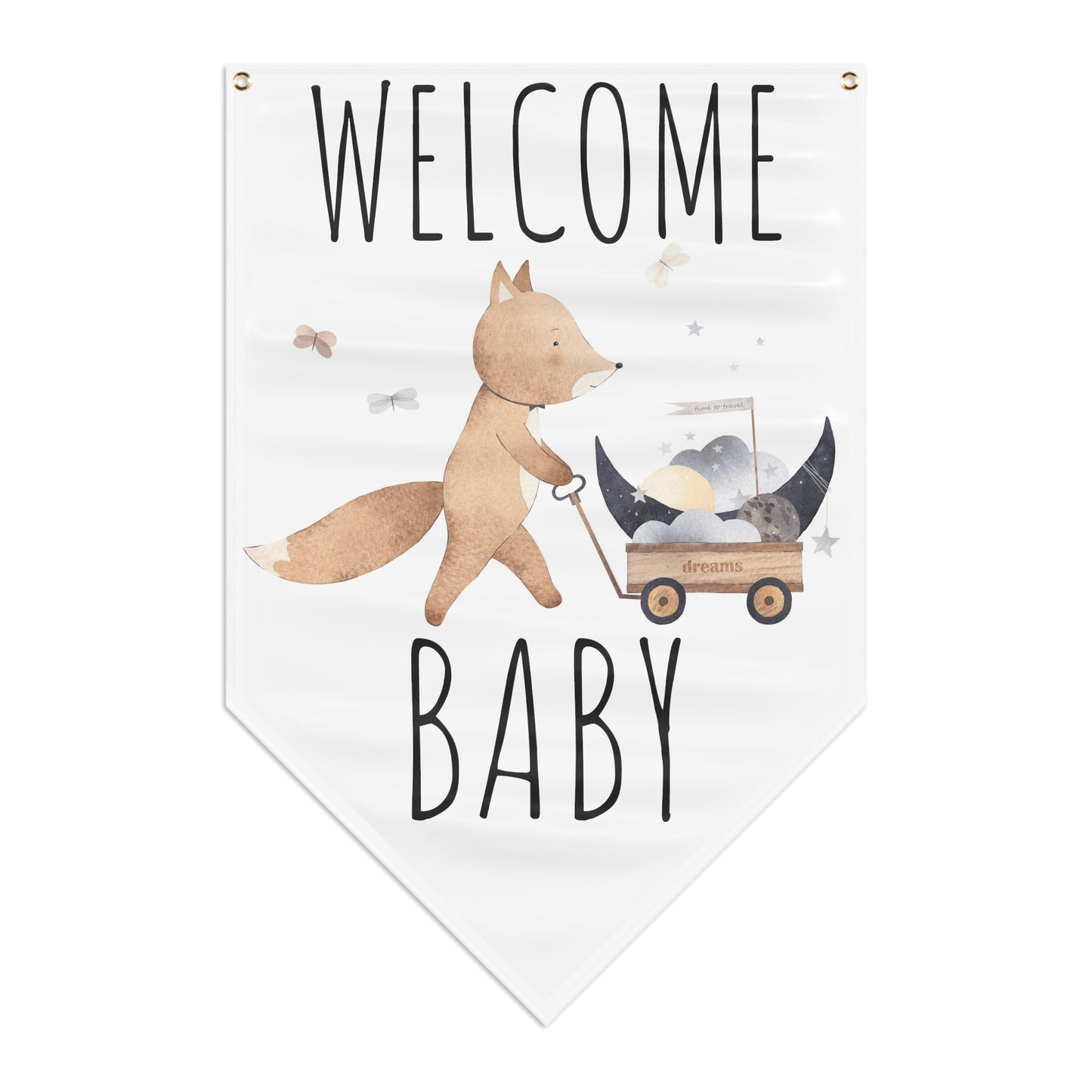 WELCOME BABY FOX Pennant Banner